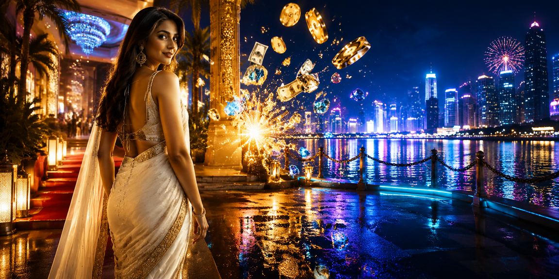 Indian user enjoying casino entertainment in Delhi in traditional attire